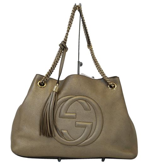 gucci soho leather mini chain bag beige|gucci medium soho chain tote.